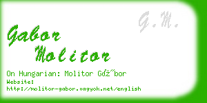 gabor molitor business card